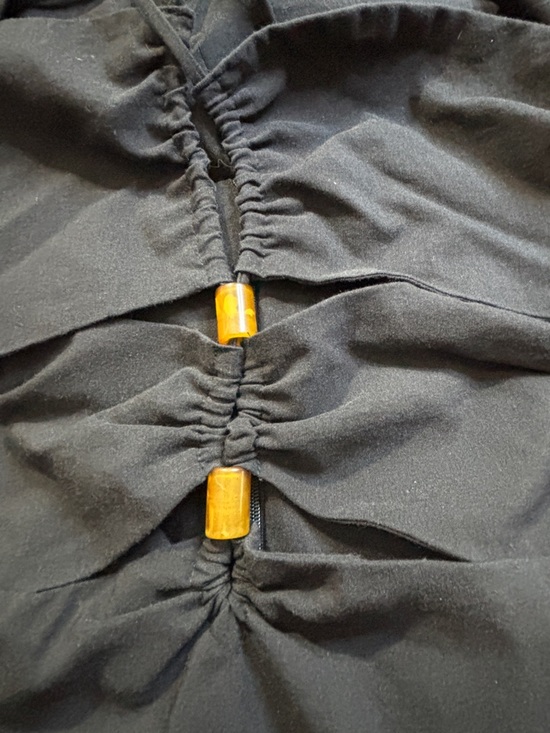 ZARA Black Cut-Out Midi Dress with Appliqué Bloggers Favourite Maxi Summer - Picture 8 of 16